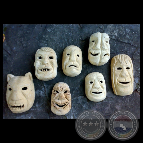 MÁSCARAS DE RAÍZ DE TIMBÓ - Obra de José Escobar