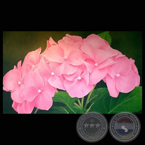 HORTENSIAS, 2011 - Óleo de EUGENIA ORTIGOZA (DEL REY GALERÍA DE ARTE)