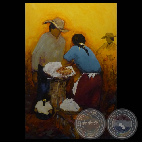 COSTUMBRES DE PARAGUAY, 2012 - Óleo de JORGE VON HOROCH