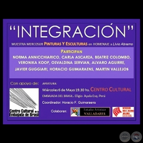 MUESTRA INTEGRACIÓN, 2015 - HOMENAJE A LIVIO ABRAMO - Esculturas de JAVIER GUGGIARI