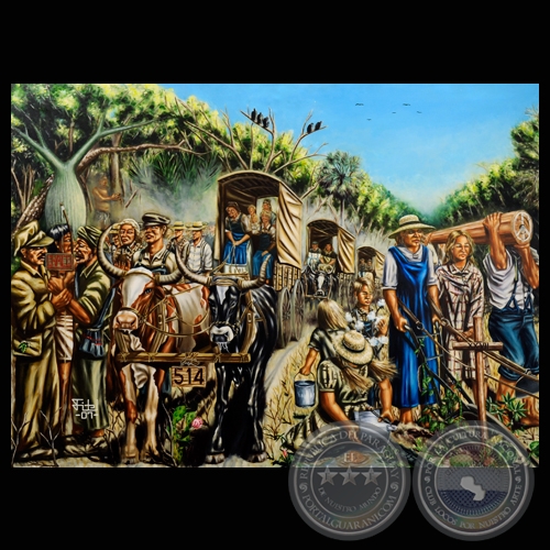 LOS MENNONITAS, 2007 - Óleo de FIDEL FERNÁNDEZ