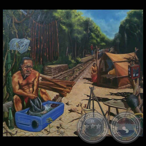 OBRAJEROS, 2009 - Óleo de FIDEL FERNÁNDEZ