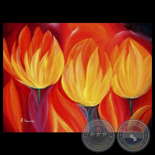 SERIE FLORES - Óleos de MARÍA MERCEDES EDWARDS