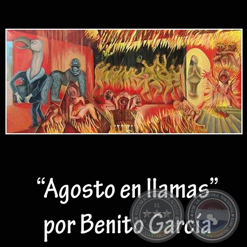 AGOSTO EN LLAMAS - Óleo de BENITO GARCÍA