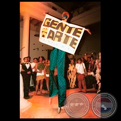 LANZAMIENTO DE GENTE DE ARTE, 1997 / Perfomance: ESCULTURAS VIVAS - GENTE DE ARTE
