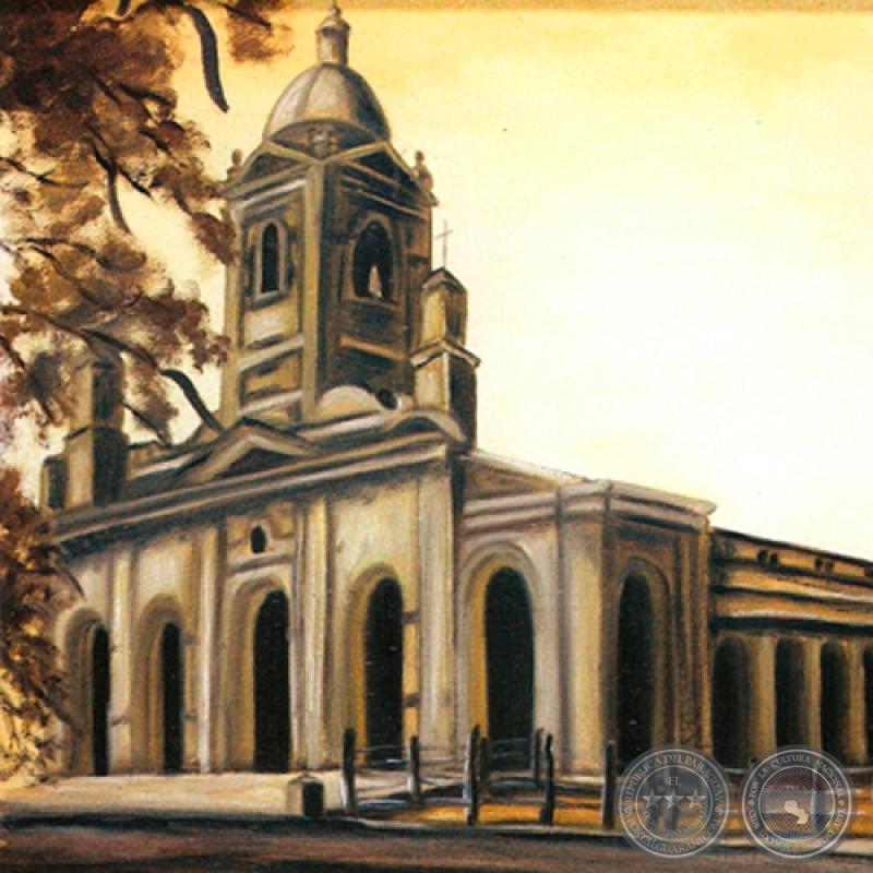 CATEDRAL DE LA CIUDAD DE VILLARRICA - Óleo de GRISELDA ROSSI SCHUBERT 