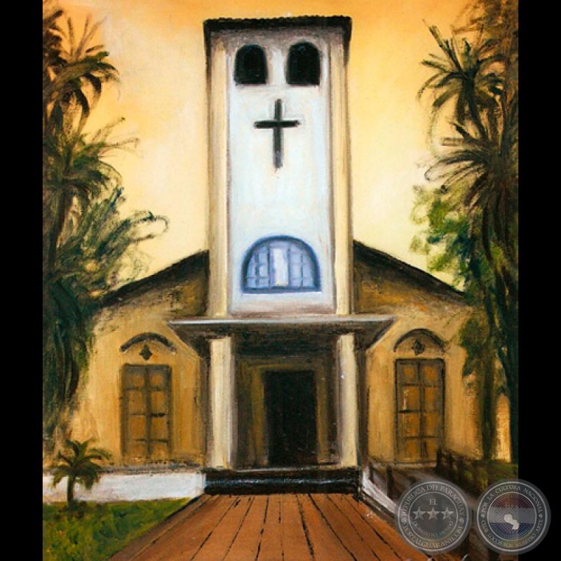 IGLESIA DE LA CIUDAD DE CARAGUATAY - PARAGUAY - Óleo de GRISELDA ROSSI SCHUBERT