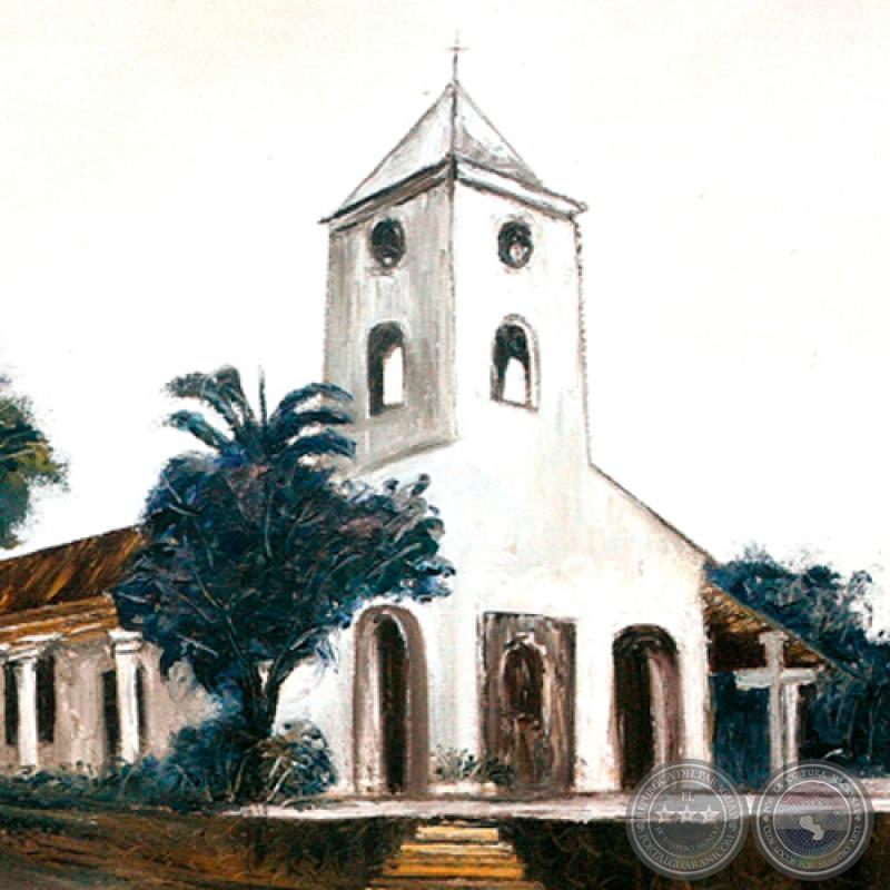 IGLESIA DE LA CIUDAD DE CERRITO - Óleo de GRISELDA ROSSI SCHUBERT