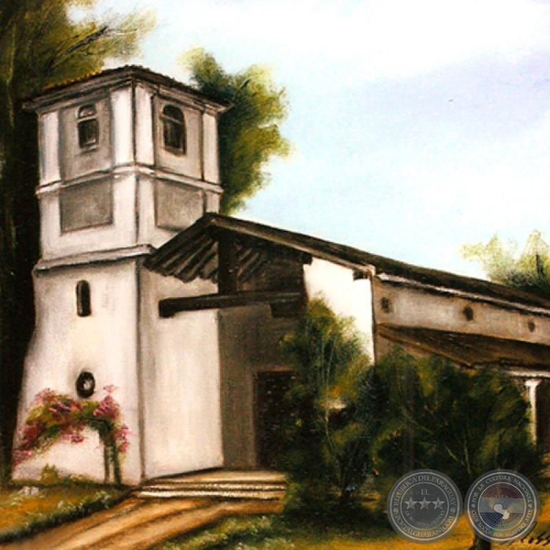 IGLESIA DE LA CIUDAD DE SAN BERNARDINO - Óleo de GRISELDA ROSSI SCHUBERT 