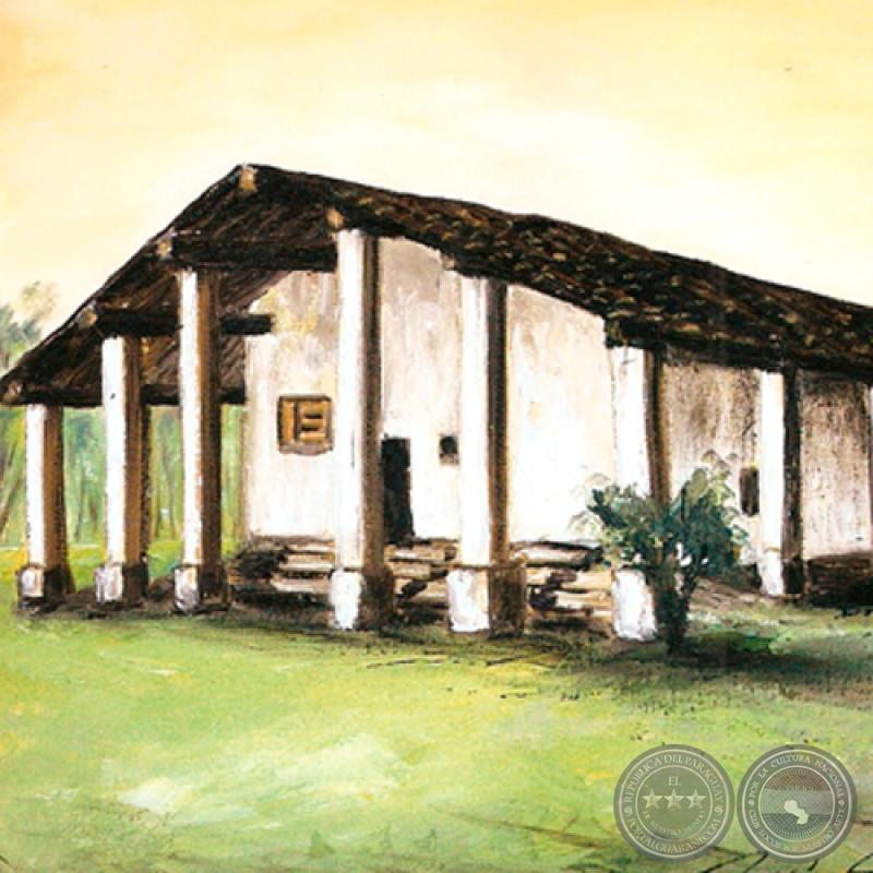 IGLESIA DE SAN JOAQUÍN - PARAGUAY - Óleo de GRISELDA ROSSI SCHUBERT