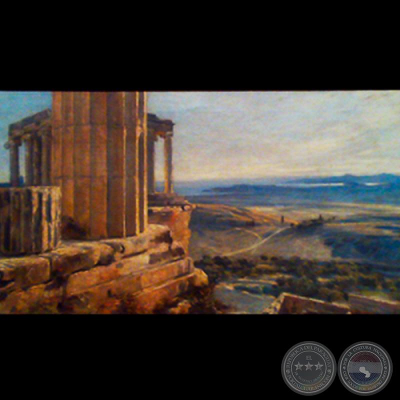 ATHENE VEDUTA DALL`ACROPOLI (Óleo de GUIDO BOGGIANI)