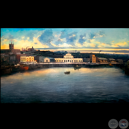 PUERTO DE ASUNCIÓN - Óleo de HÉCTOR DA PONTE