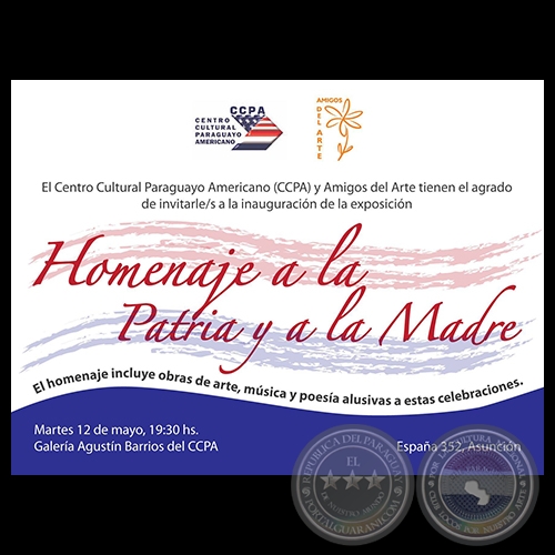 HOMENAJE A LA PATRIA Y A LA MADRE, 2015 - AMIGOS DEL ARTE y CCPA - Obra de MARTÍN VALLEJOS