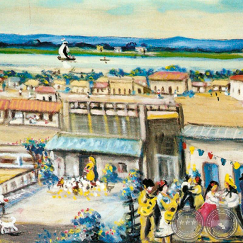 FIESTA EN LA CHACARITA, 1975 - Obra de IGNACIO NÚÑEZ SOLER