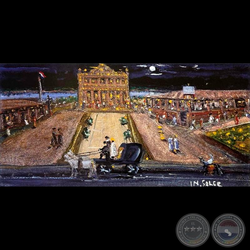 PLAZA DEL CABILDO, c. 1979 - Óleo de IGNACIO NÚÑEZ SOLER