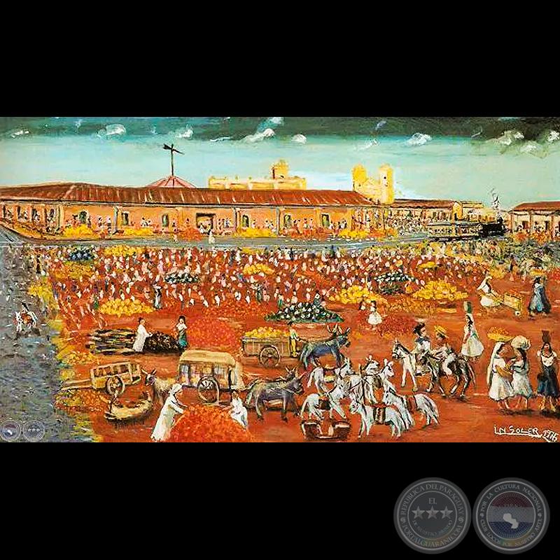 MERCADO GUASÚ, 1976 - Óleo de IGNACIO NÚÑEZ SOLER