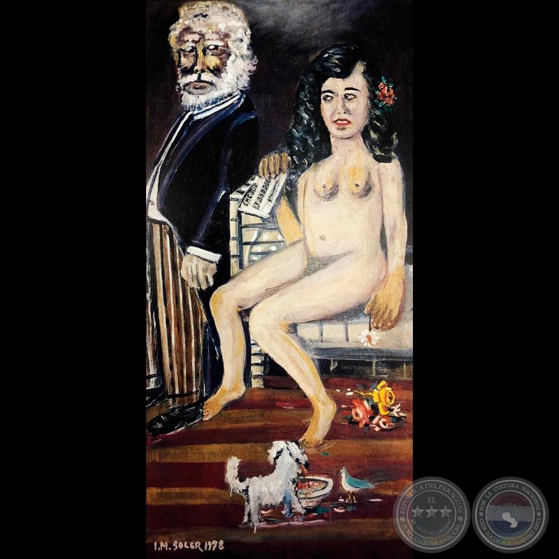 LA CORRUPCIÓN DEL DINERO, 1978 - Óleo de IGNACIO NÚÑEZ SOLER 