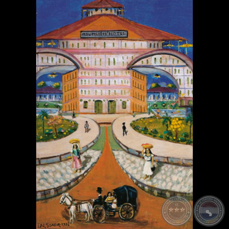 ASUNCIÓN EN EL FUTURO, 1976 - Óleo de IGNACIO NÚÑEZ SOLER