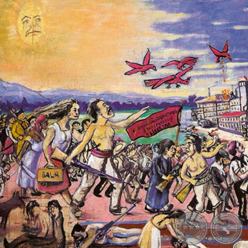 VIVA EL SOCIALISMO LIBERTARIO ¡PAN Y TRABAJO!. Año 1930 - Óleo de IGNACIO NÚÑEZ SOLER