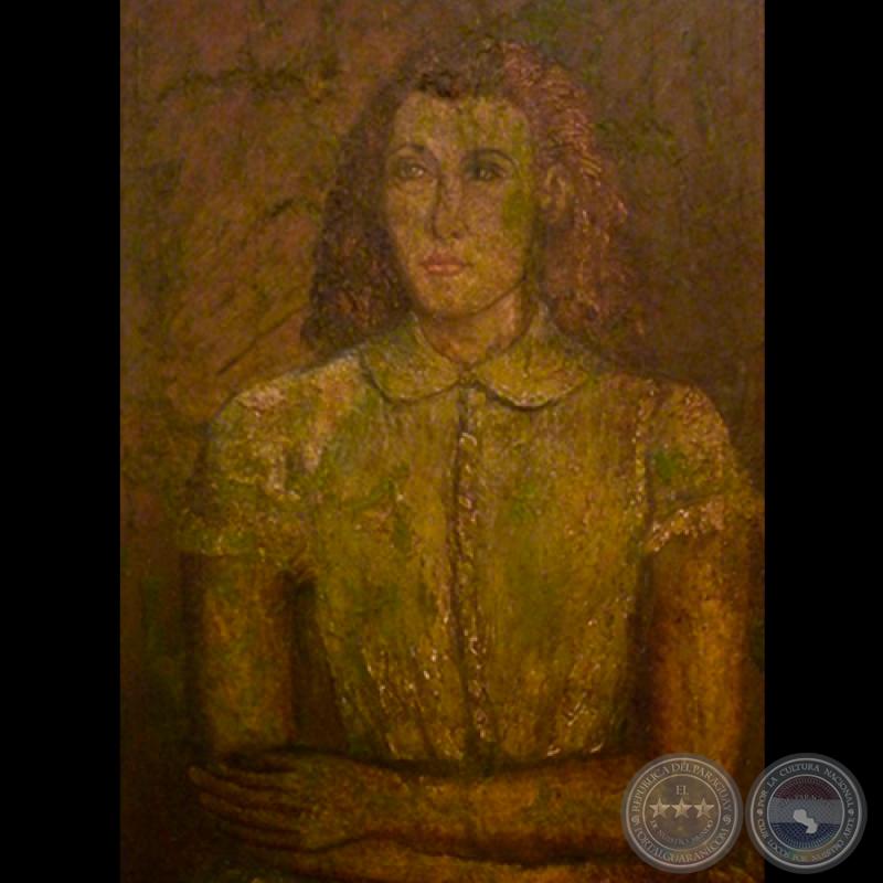 RETRATO DE MUJER EN VERDE, c. 1940 - Obra de IGNACIO NÚÑEZ SOLER