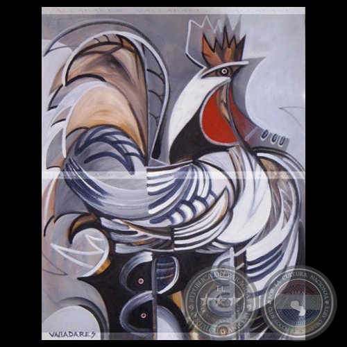 GALLO (DE LA SERIE) - Óleos de JORGE VALLADARES DIÉGUEZ