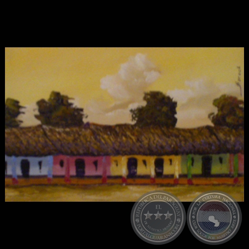 PUEBLO - Óleo de JORGE VON HOROCH