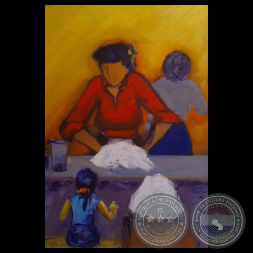 COSTUMBRES DE PARAGUAY - Óleo de JORGE VON HOROCH