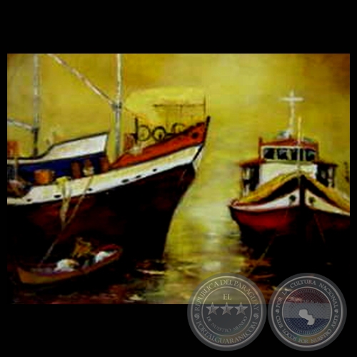 PUERTO - Óleo de JORGE VON HOROCH