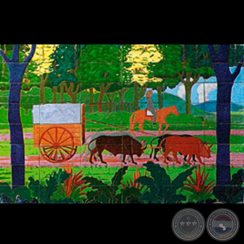 CARRETA CON BUEYES, 1971 - Obra de JOSÉ LATERZA PARODI