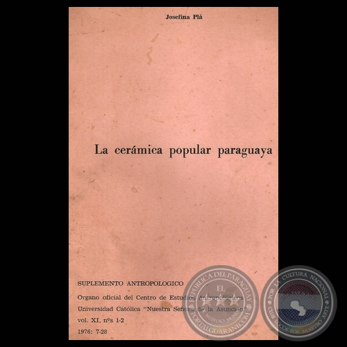 CERMICA POPULAR PARAGUAYA, 1976 - Ensayo de JOSEFINA PL