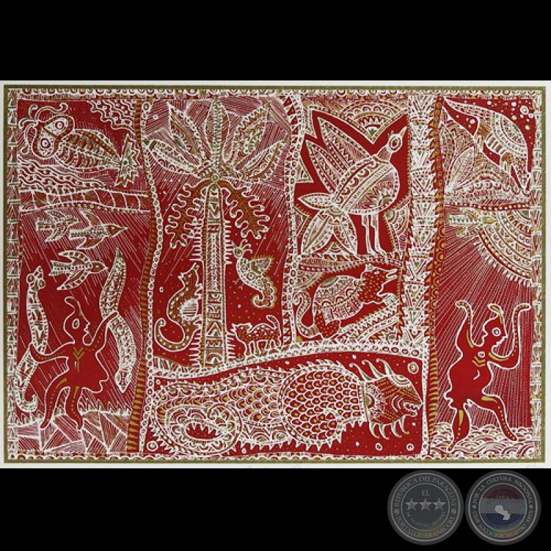 MOTIVOS PAYAGUA - Xilografía de JOSEFINA PLÁ