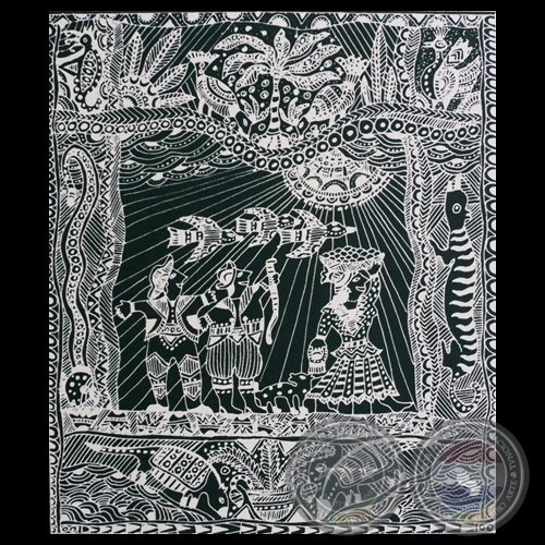 MOTIVOS PAYAGUA - Xilografía de JOSEFINA PLÁ