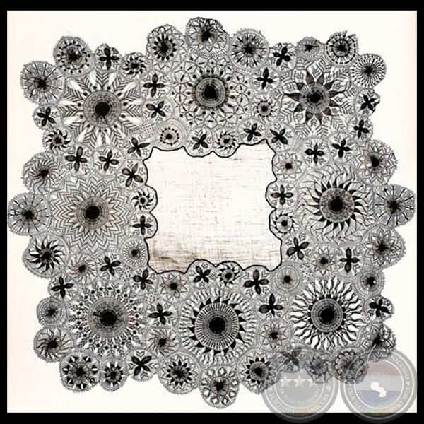 Carpeta en hilo de algodón (El Ñanduti - Josefina Plá)