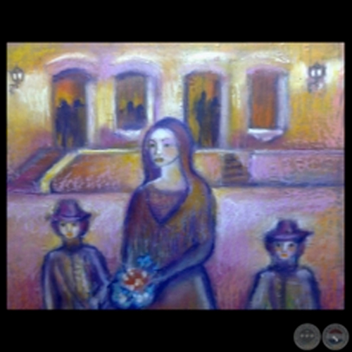 JUANA DE LARA Y CASA DE LA INDEPENDENCIA - Técnica encáustica de ALBERTO MILTOS