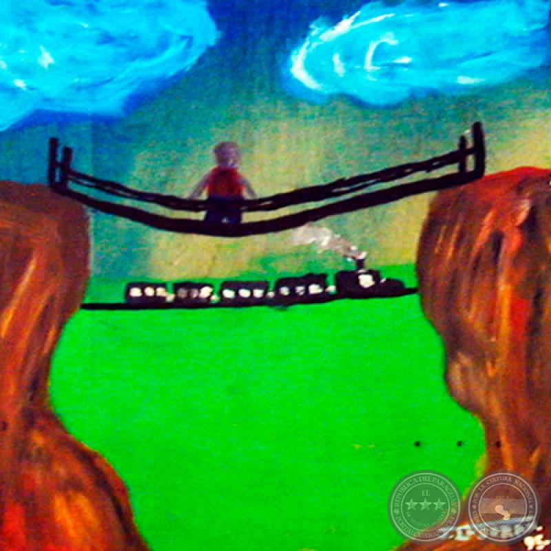 EL PUENTE, 1995 - Acrílico de JULIO DARÍO INSFRÁN 