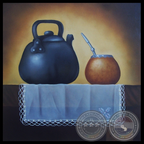 EL MATE MAÑANERO - Óleo de KARIN BADER