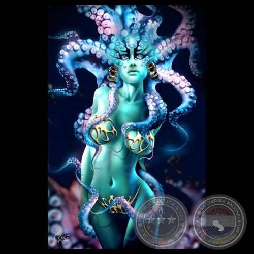 MUJER PULPO - Ilustración de KIKE OLMEDO