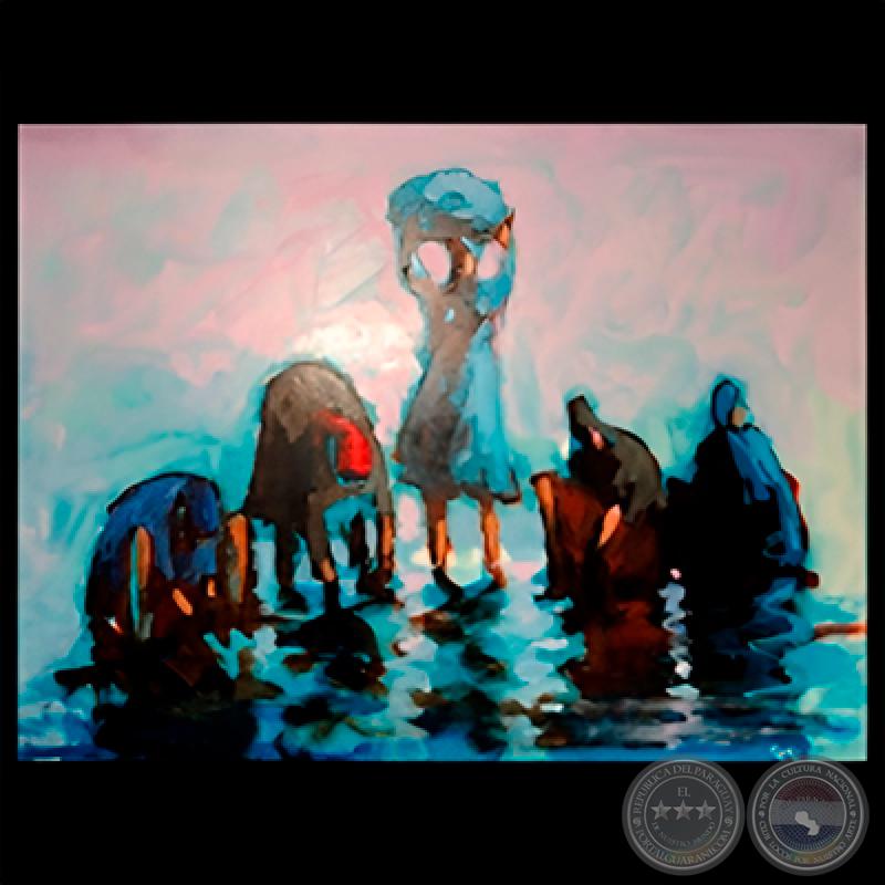 LAVANDERAS, Óleos de KOKI RUIZ (GALERÍA DE ARTE MATICES)