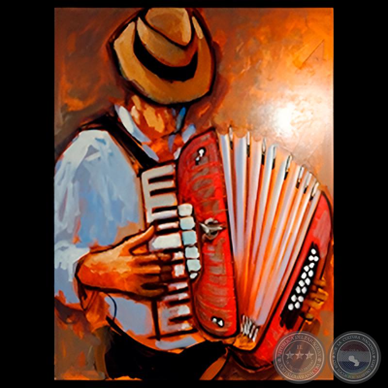 MÚSICO, Óleo de KOKI RUIZ (GALERÍA DE ARTE MATICES)