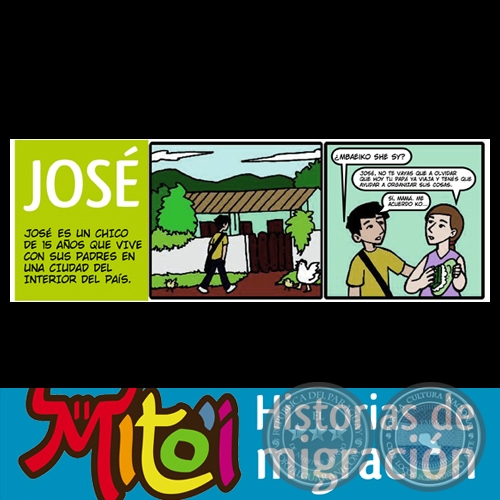 JOSÉ - HISTORIAS DE MIGRACIÓN - Cómics sobre migración infantil - Ilustraciones: LEDA SOSTOA 