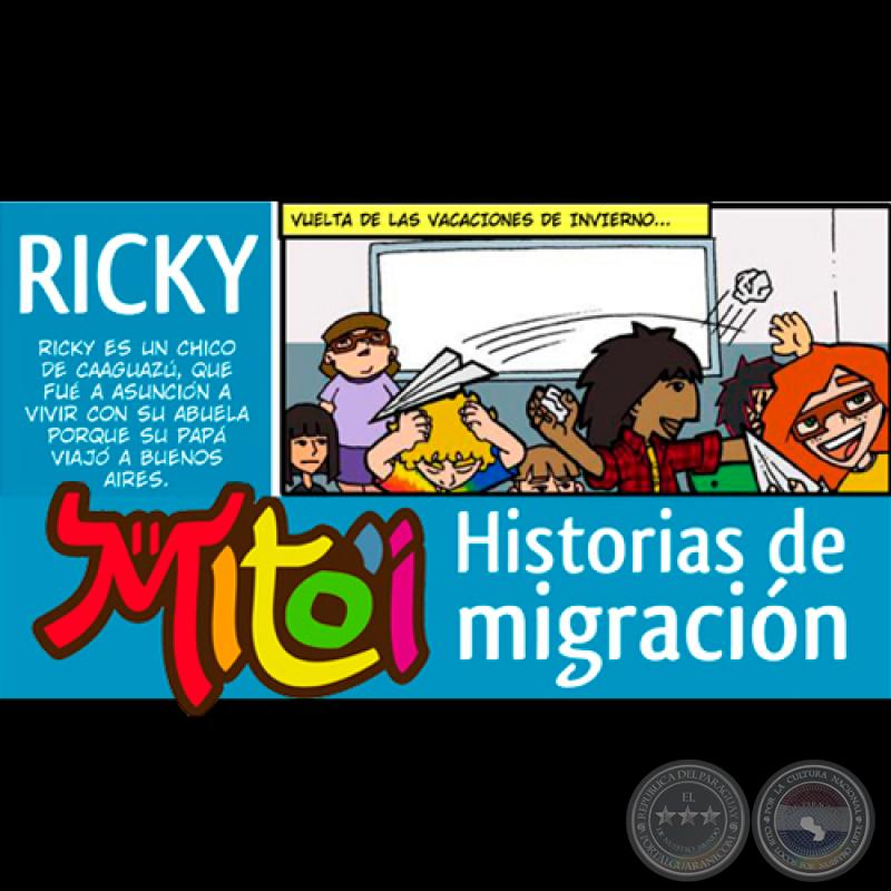 RICKY - HISTORIAS DE MIGRACIÓN - Cómics sobre migración infantil - Ilustraciones: LEDA SOSTOA