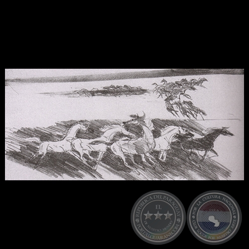 SERIE CABALLOS - Linograbados de LIVIO ABRAMO