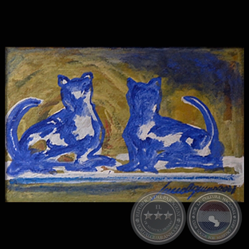 GATOS, 2001 - Óleo de LUCIO AQUINO