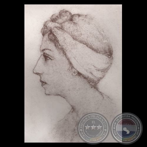 RAFAELA GAONA - Retrato a lápiz de LUIS TORANZOS