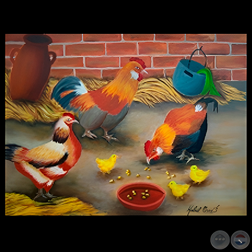 EL GALLINERO, 2008 - Óleo de MABEL ORUÉ