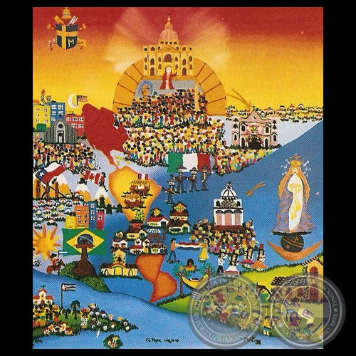 EL PAPA VIAJERO - HOMENAJE A JUAN PABLO II (Obra de MARÍA RECALDE CUEVAS)