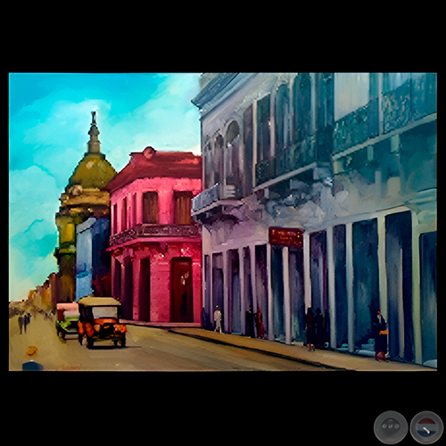 Calle Palma - Óleo de Roberto Morelli