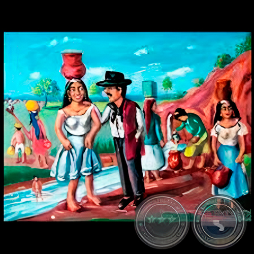 MUJER CON CÁNTARO - Obra de IGNACIO NUÑEZ SOLER - Colección GRUPO LIEBIG