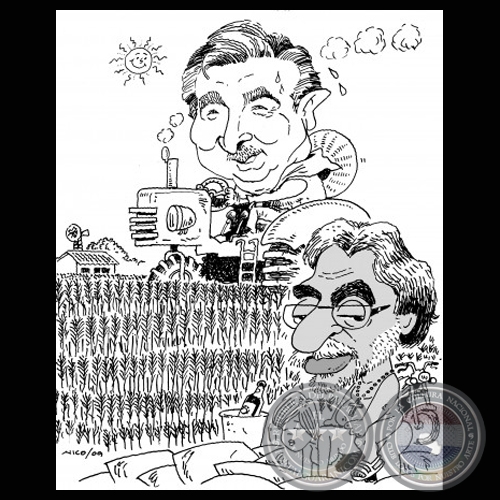 LOS EX (JOSÉ MUJICA y FERNANDO LUGO) - LÍDERES DEL MUNDO - Caricatura de NICO