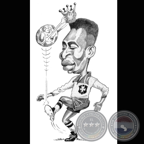 EDSON ARANTES DO NASCIMENTO (PELE) - Caricatura de NICO